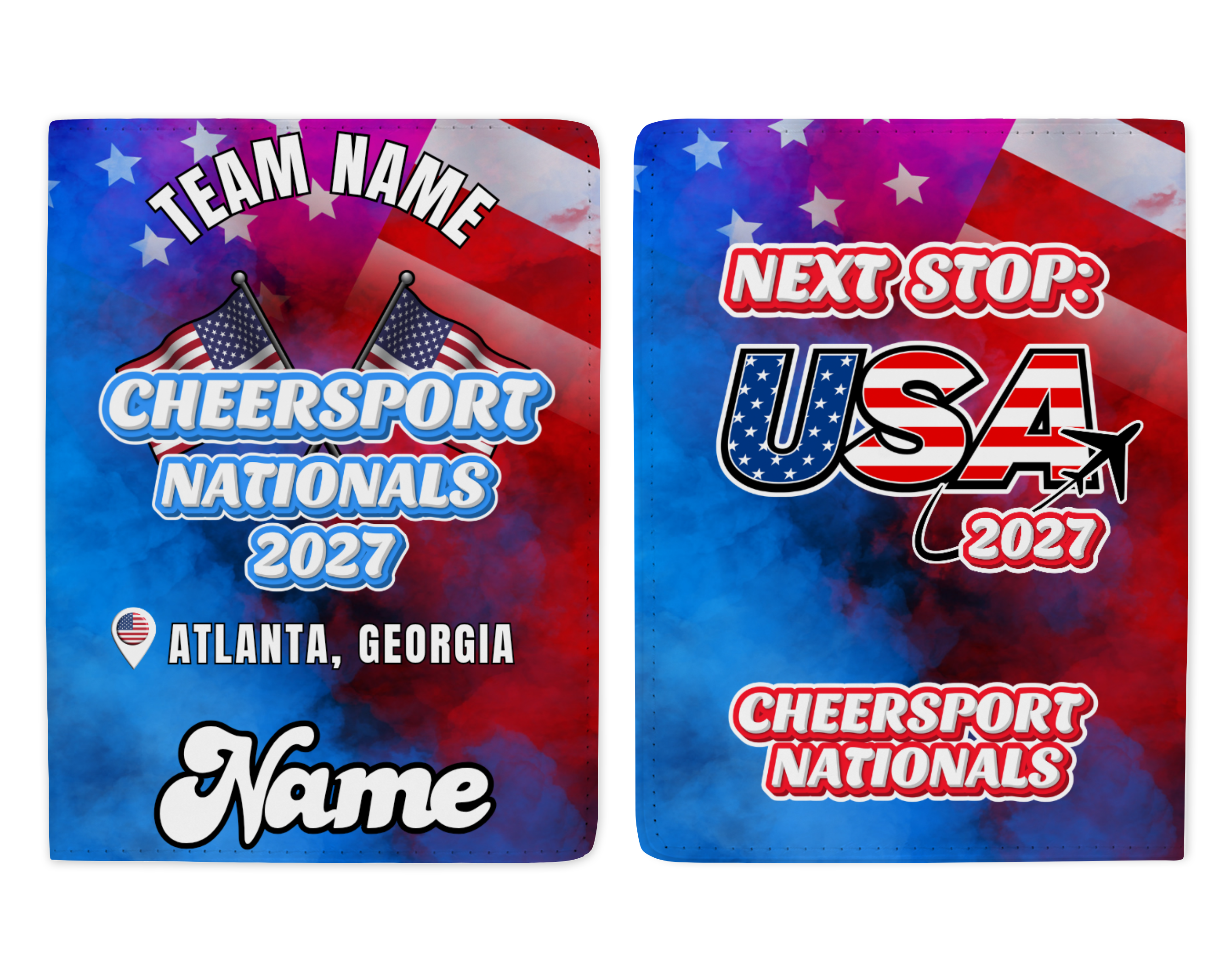 Cheersport 2027 personalised passport cover-USA theme