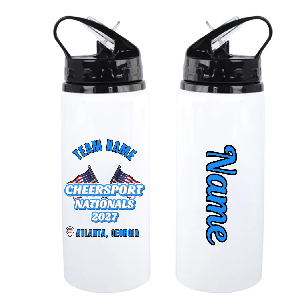 Personalised Cheersport Nationals 2027 metal bottle