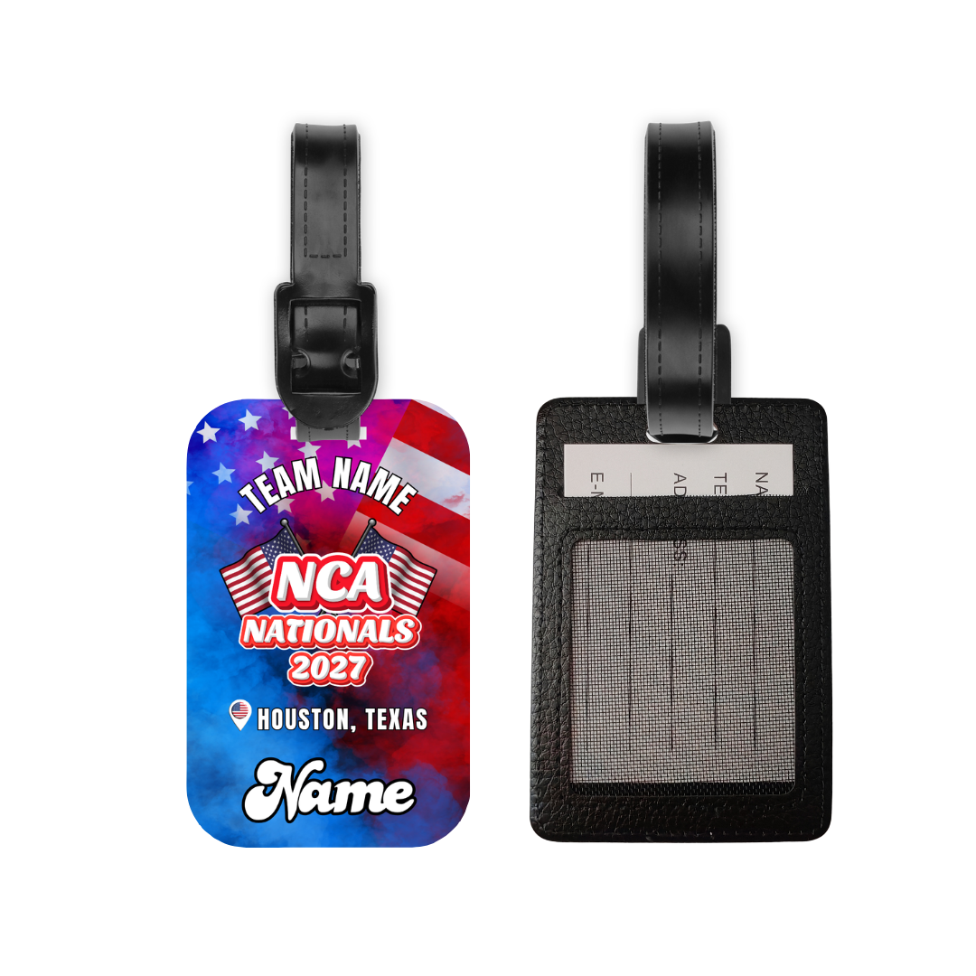 NCA Nationals 2027 one sided PU Leather luggage tag