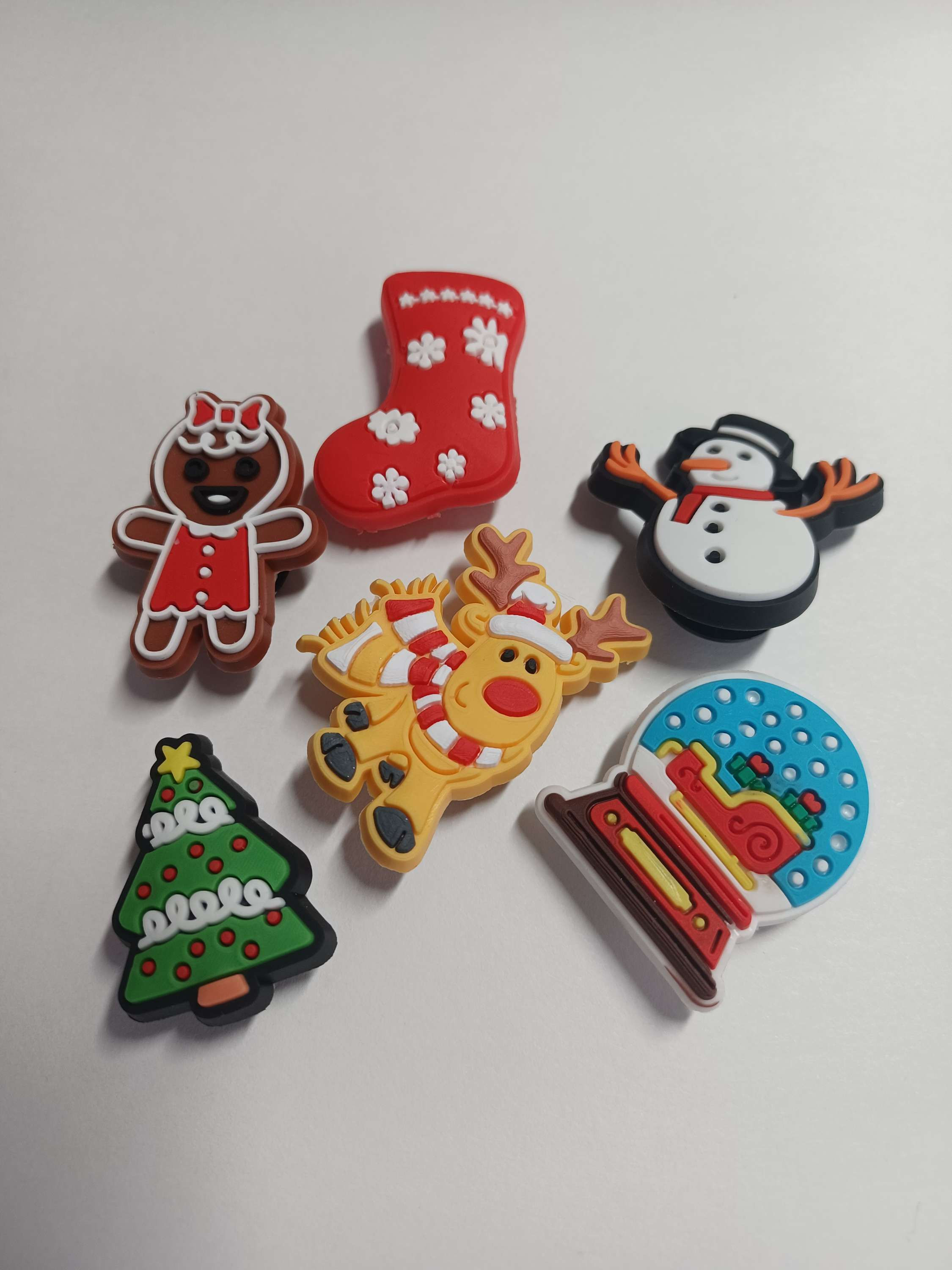 Set of 6 Festive croc charms