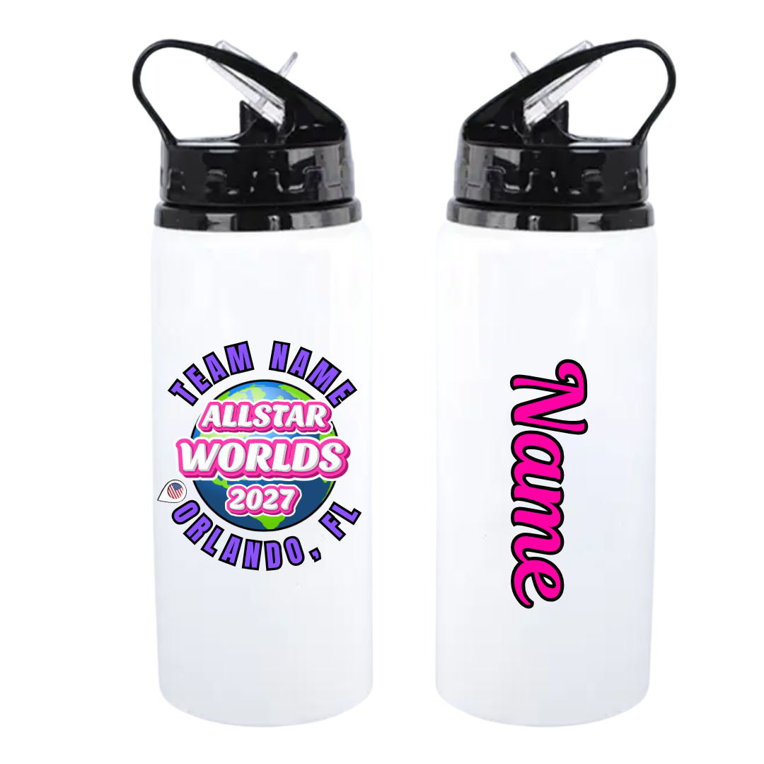 Personalised Allstar Worlds 2027 metal bottle