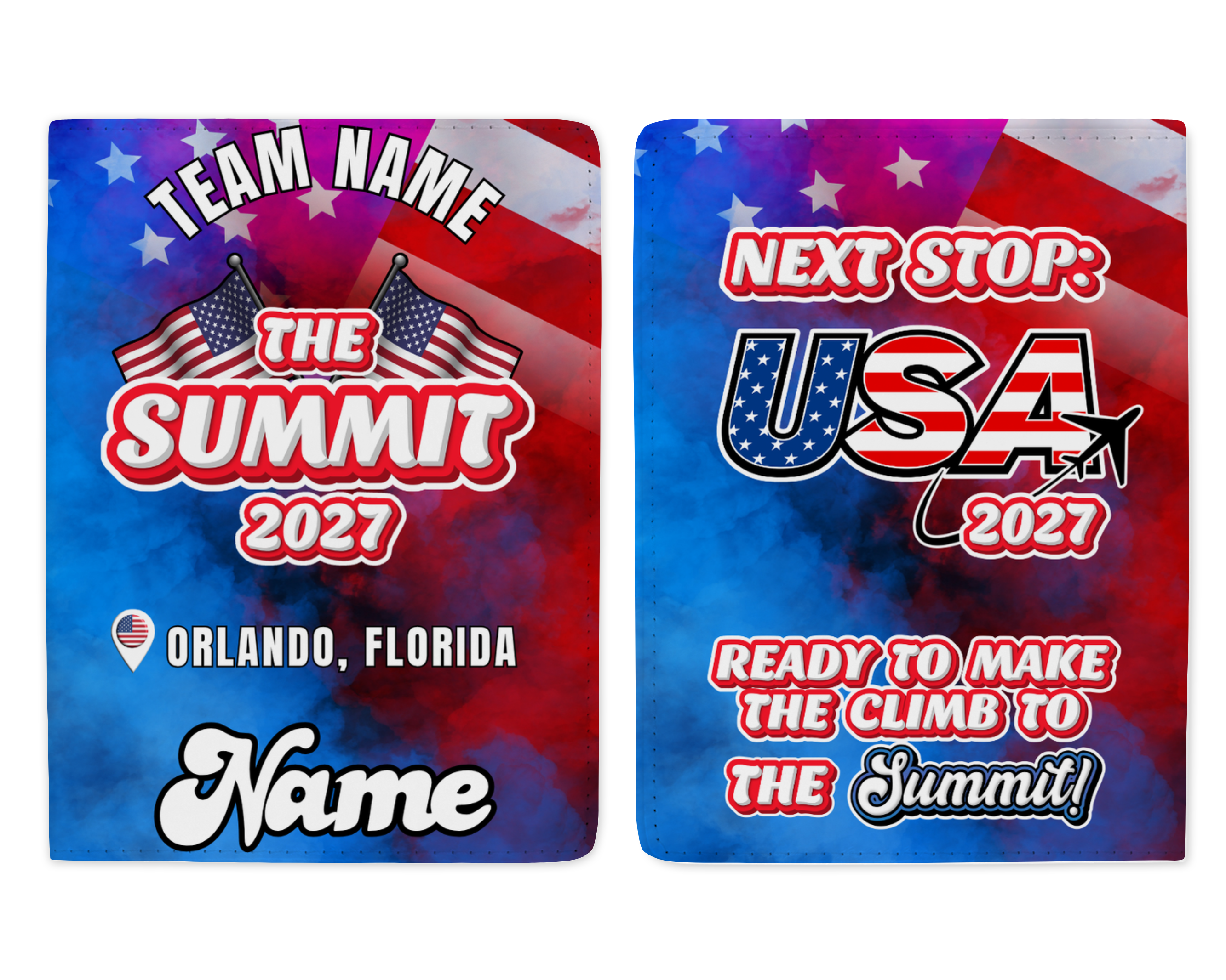 The Summit 2027 personalised passport cover- USA