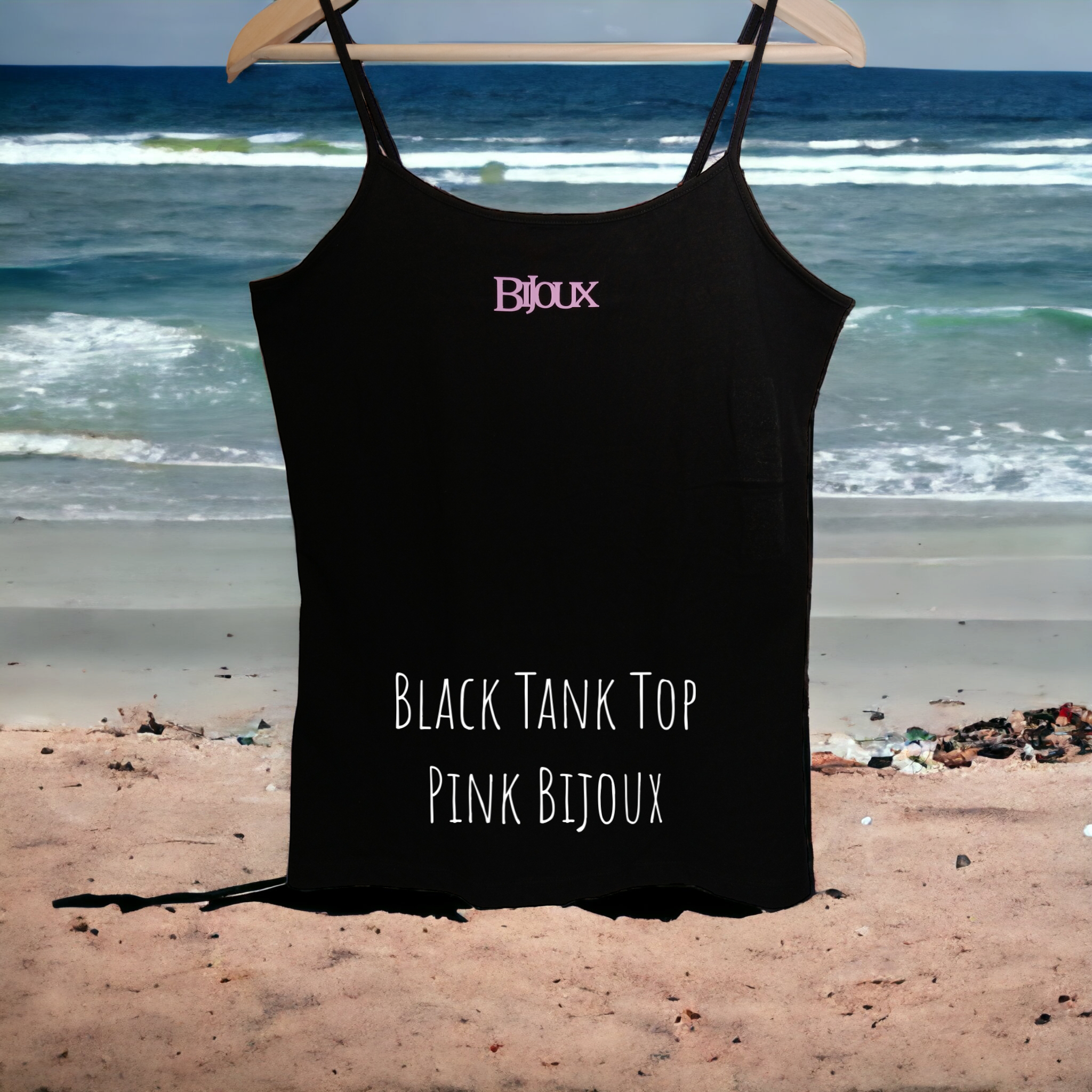 BlackTank Top with Pink Logo