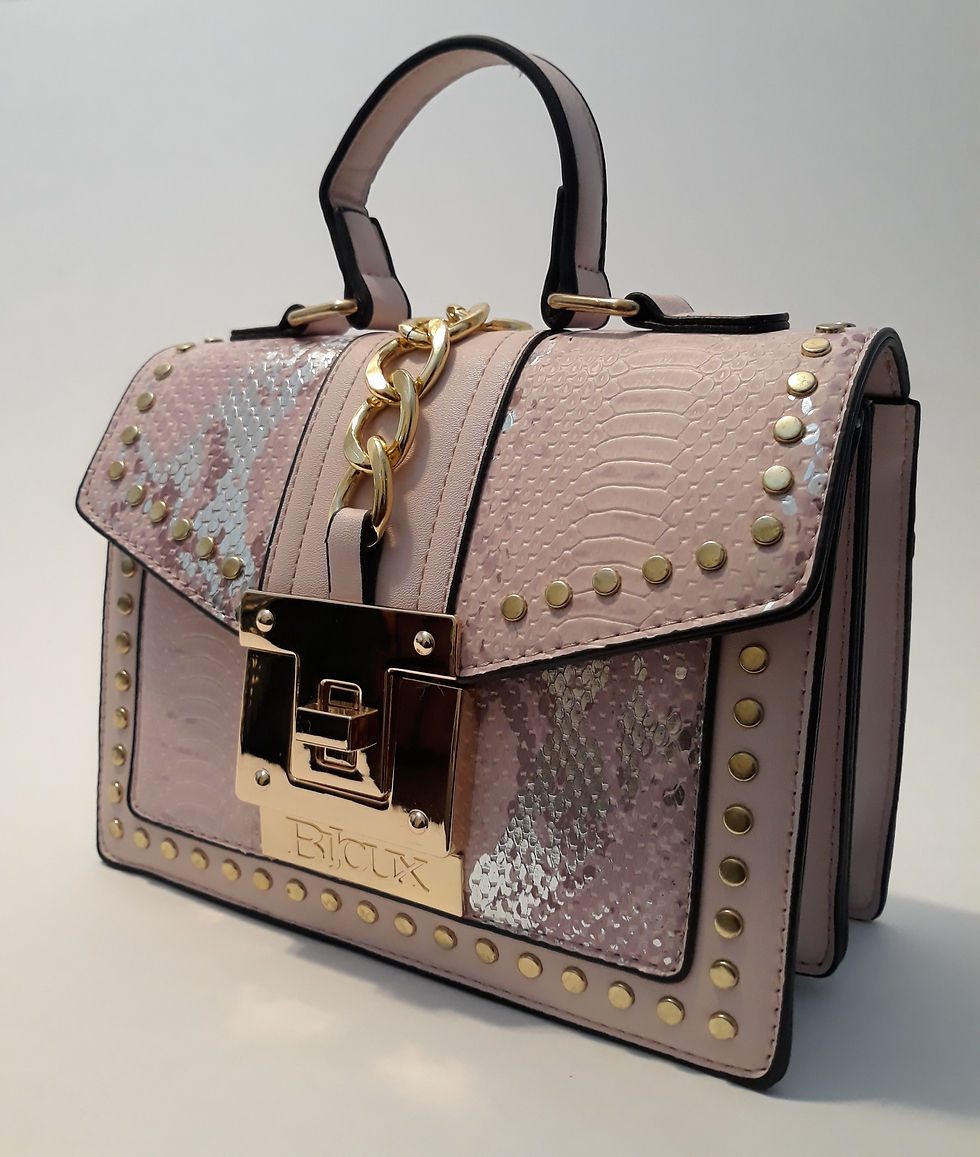 Thumbnail: Snake Print Rivet Crossbody