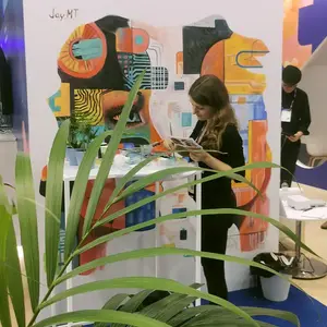 Abstract geometry meets innovation at MWC Barcelona 2024.