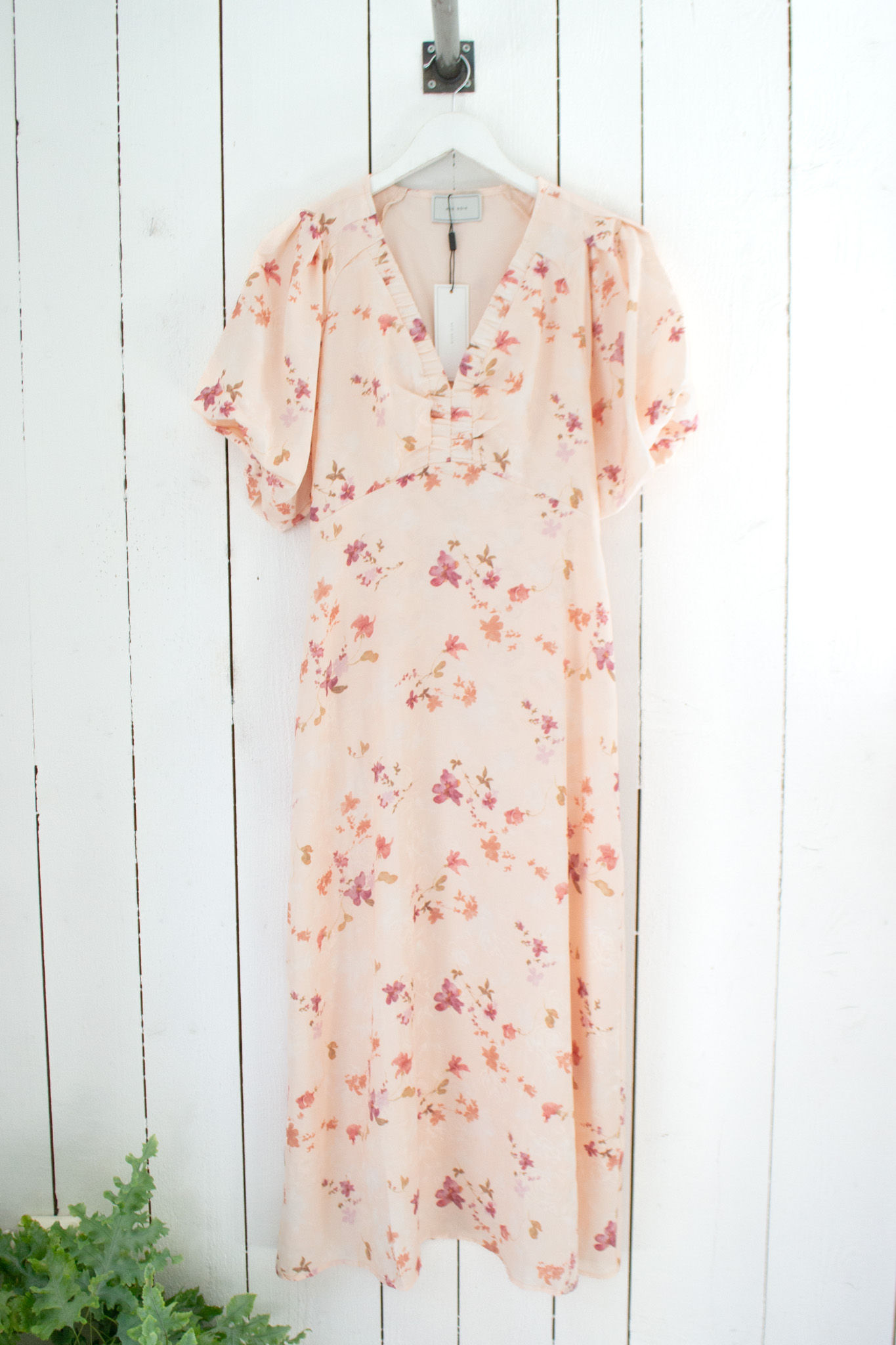 Illana Sateen Print Dress Creme