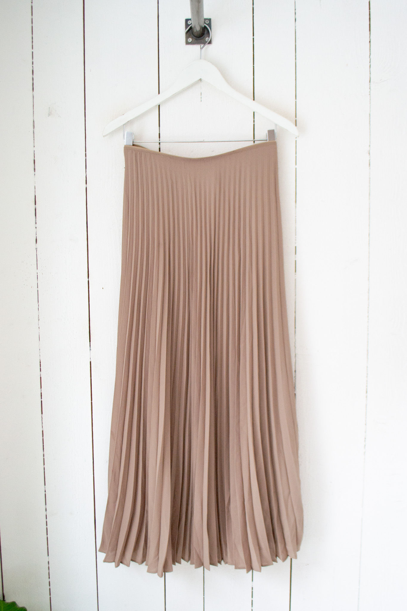 Neo Noir Boni Simple Plisse Skirt Dark Taupe