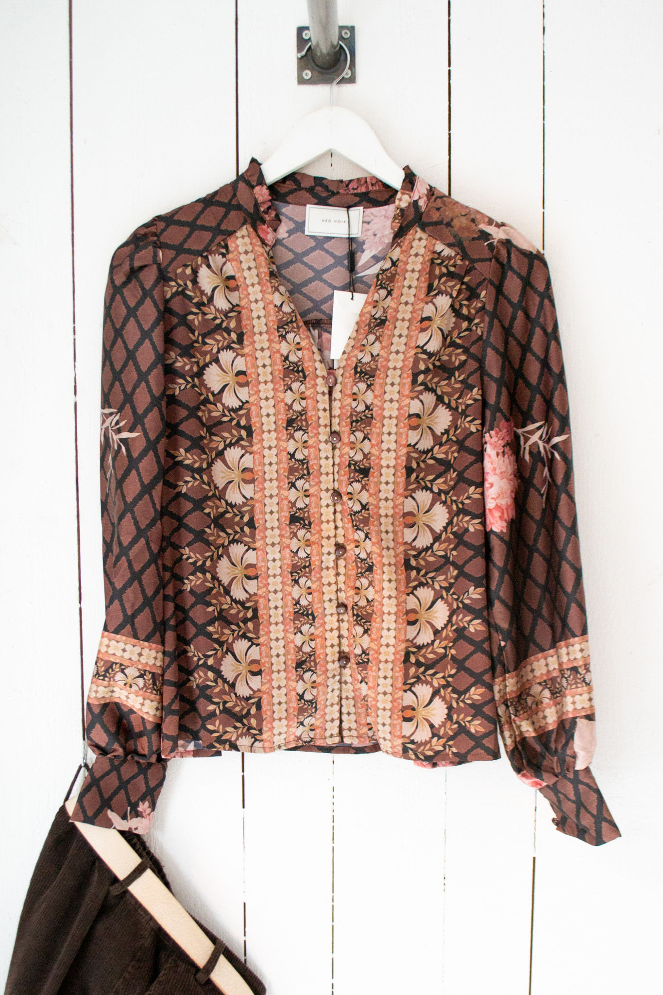 Neo Noir Massima Botanical Border Blouse Black