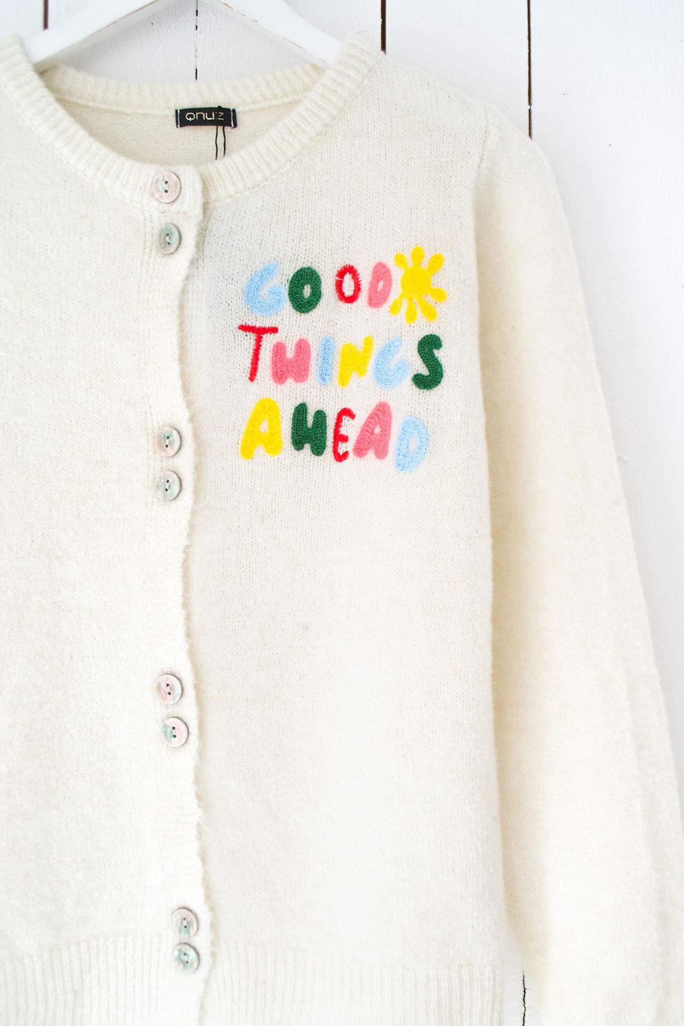 Miniatyrbild: Cardigan Good things Ahead Off White