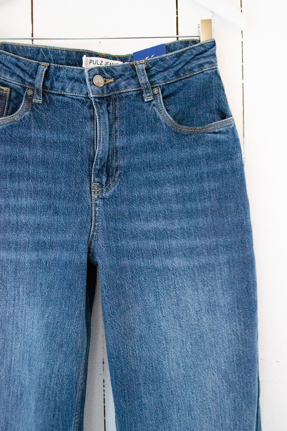 Miniatyrbild: Pulz Vega Wide Jeans Medium Blue Denim