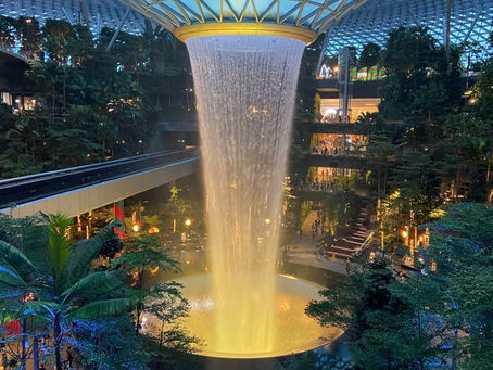 Singapore: Negara Ini Punya Satu dari Sedikit Bandara dengan Taman Air Terjun di Dalamnya! 🌊🌿