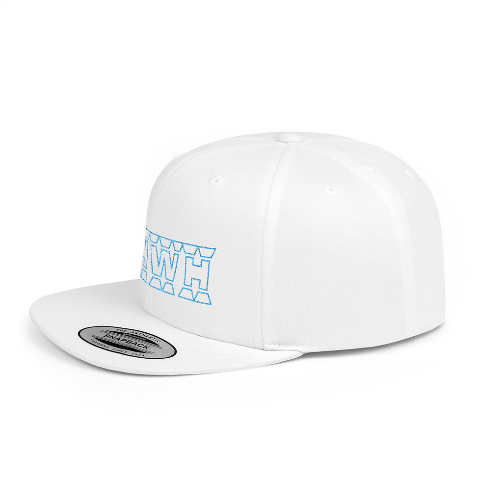 Thumbnail: Stylish Flat Bill Snapback Hat with YHWH Design, 