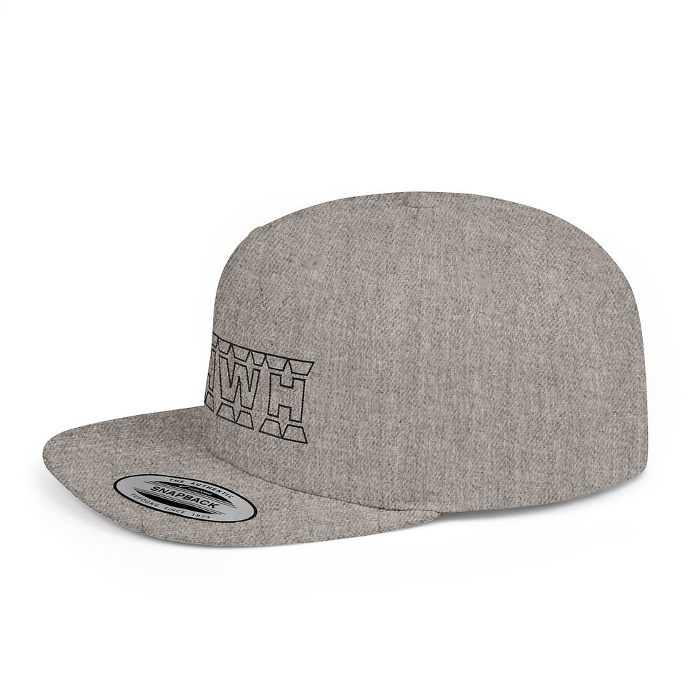 Thumbnail: Stylish Flat Bill Snapback Hat with YHWH Design, 