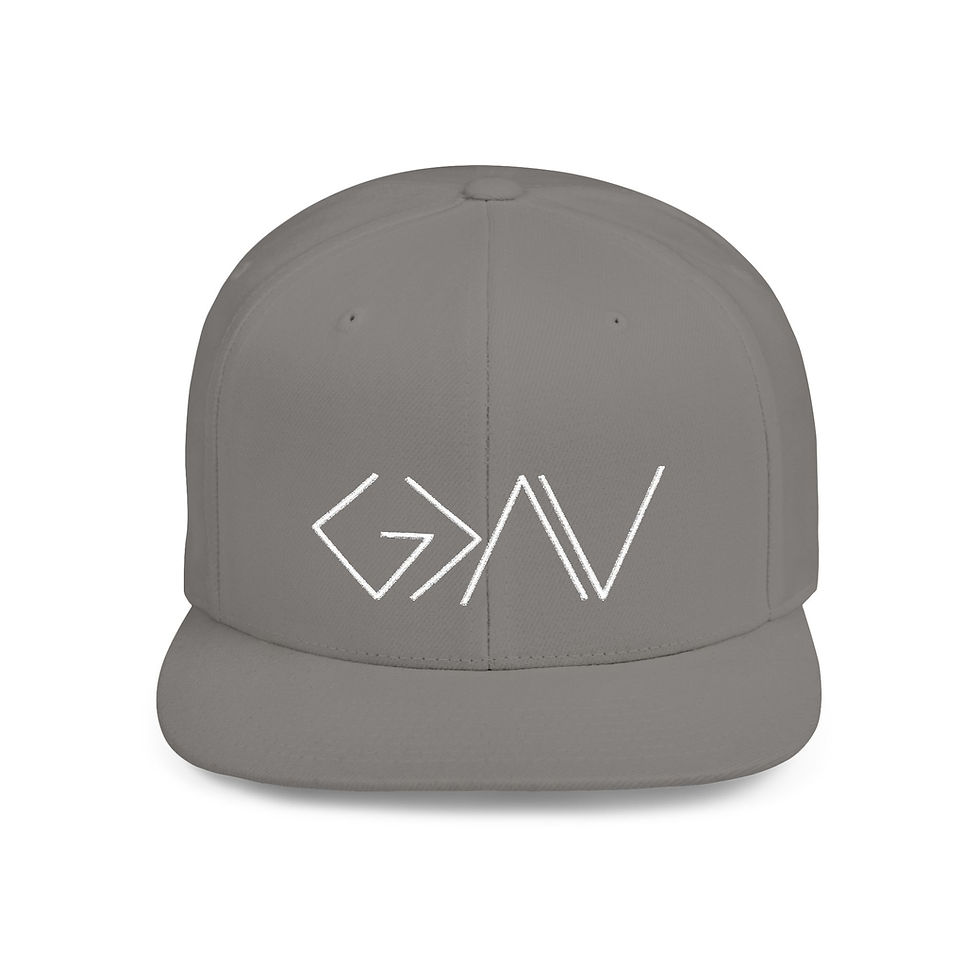 Thumbnail: Snapback Cap - God is Greater Than the Highs and Lows Hat (G>^V) Design
