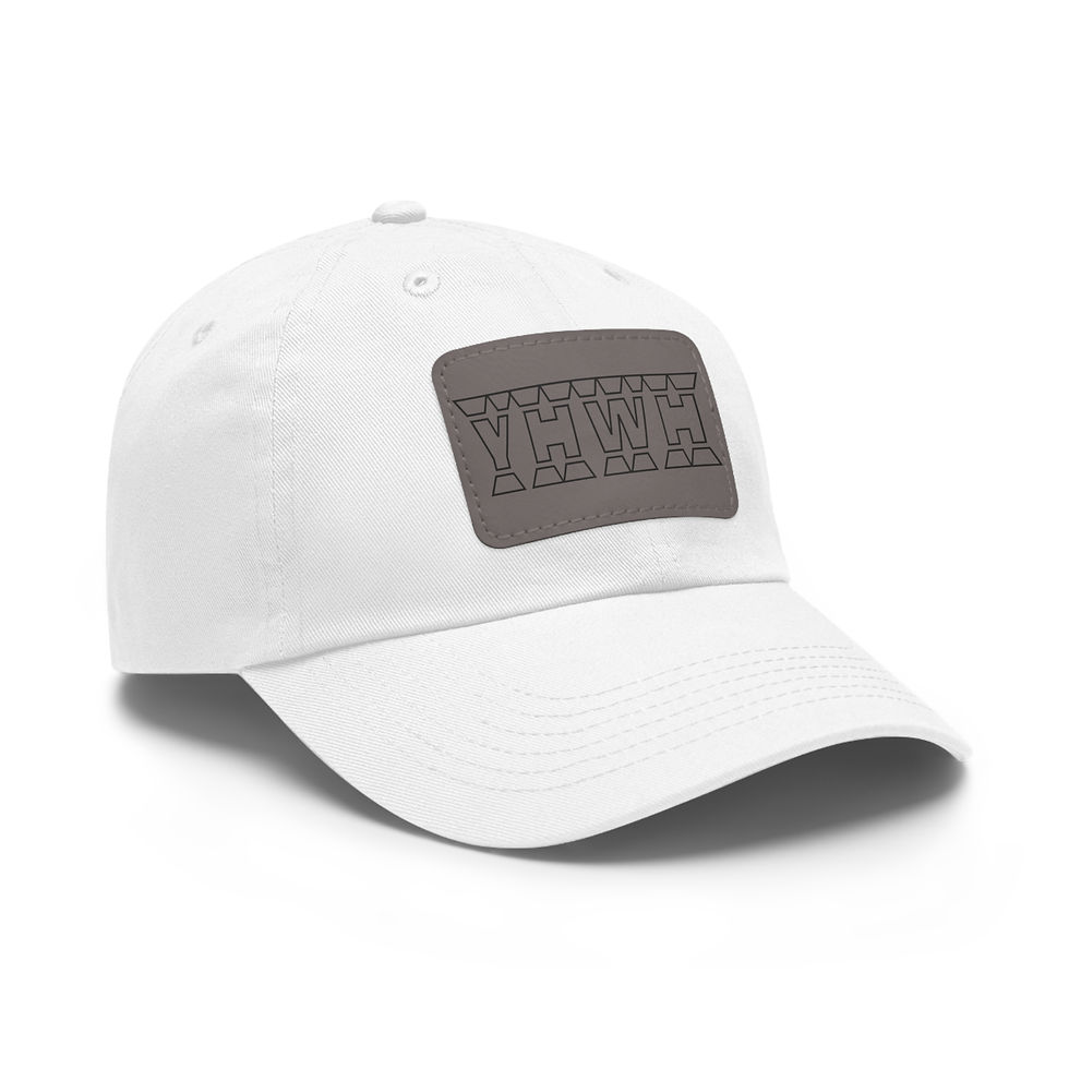 Thumbnail: Dad Hat with Leather Patch - YHWH Design