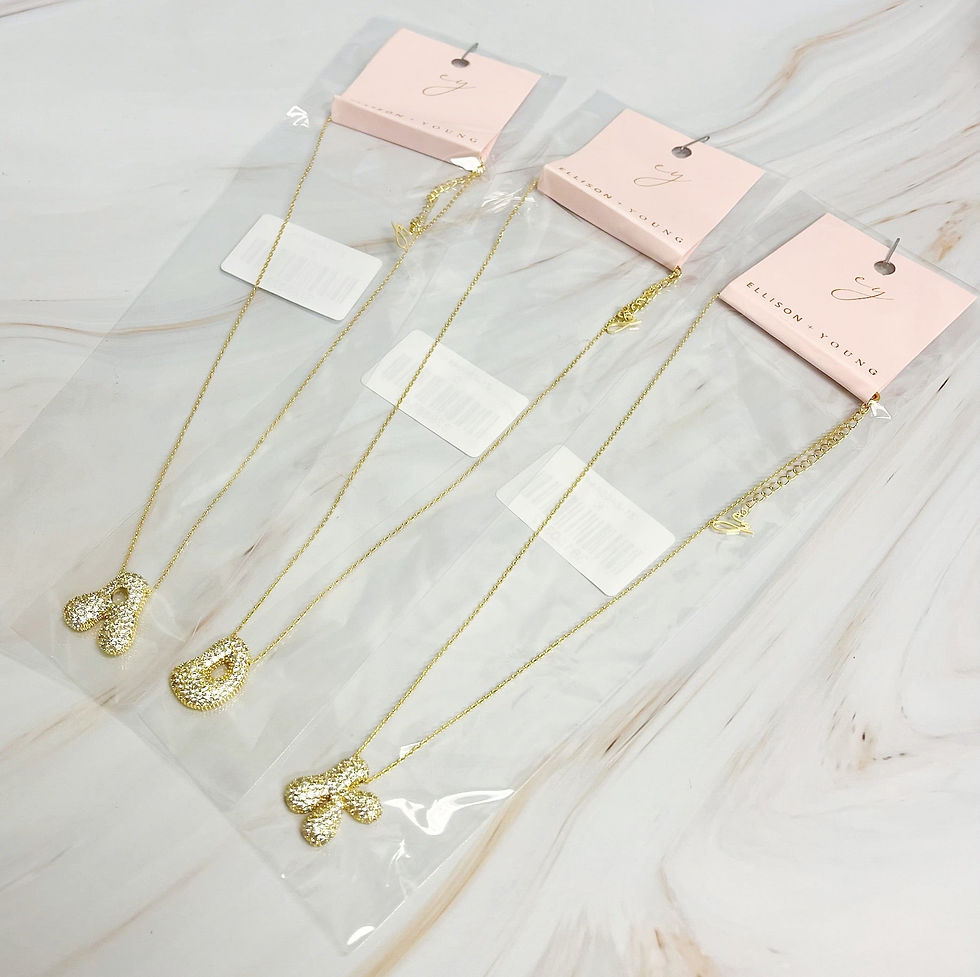 Thumbnail: Crystal Bubble Initial Necklace