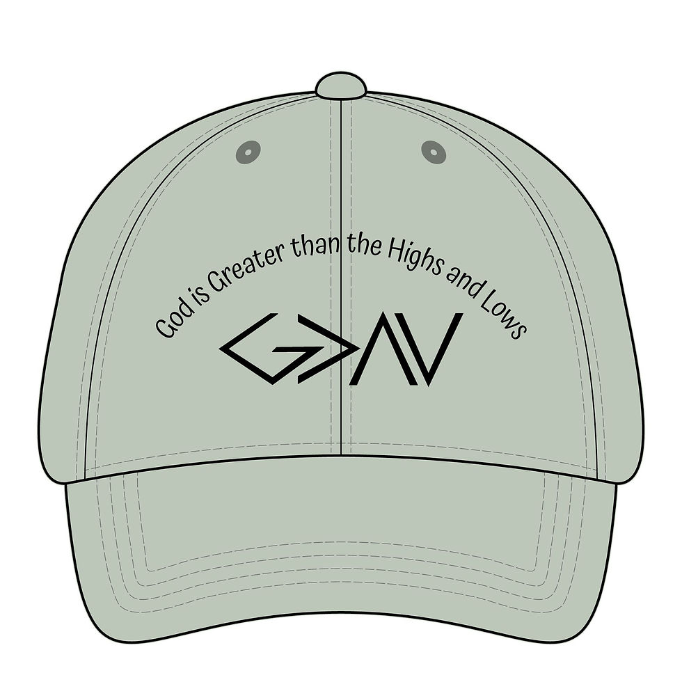 Thumbnail: Cap with God is Greater Than the Highs and Lows Embroidery