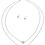 Thumbnail: Cube Pendant Double Layer Necklace Set
