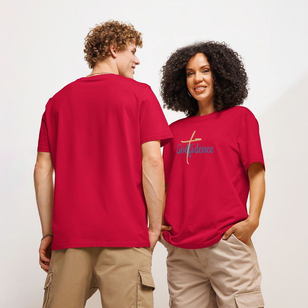 Thumbnail: Christian T-Shirt 'Godfidence: Walking in HIS Strength' Unisex Tee