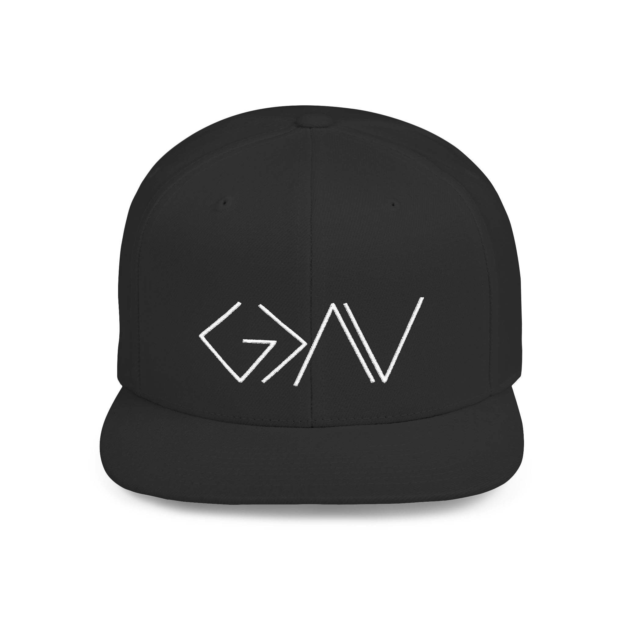 Snapback Cap - God is Greater Than the Highs and Lows Hat (G>^V) Design
