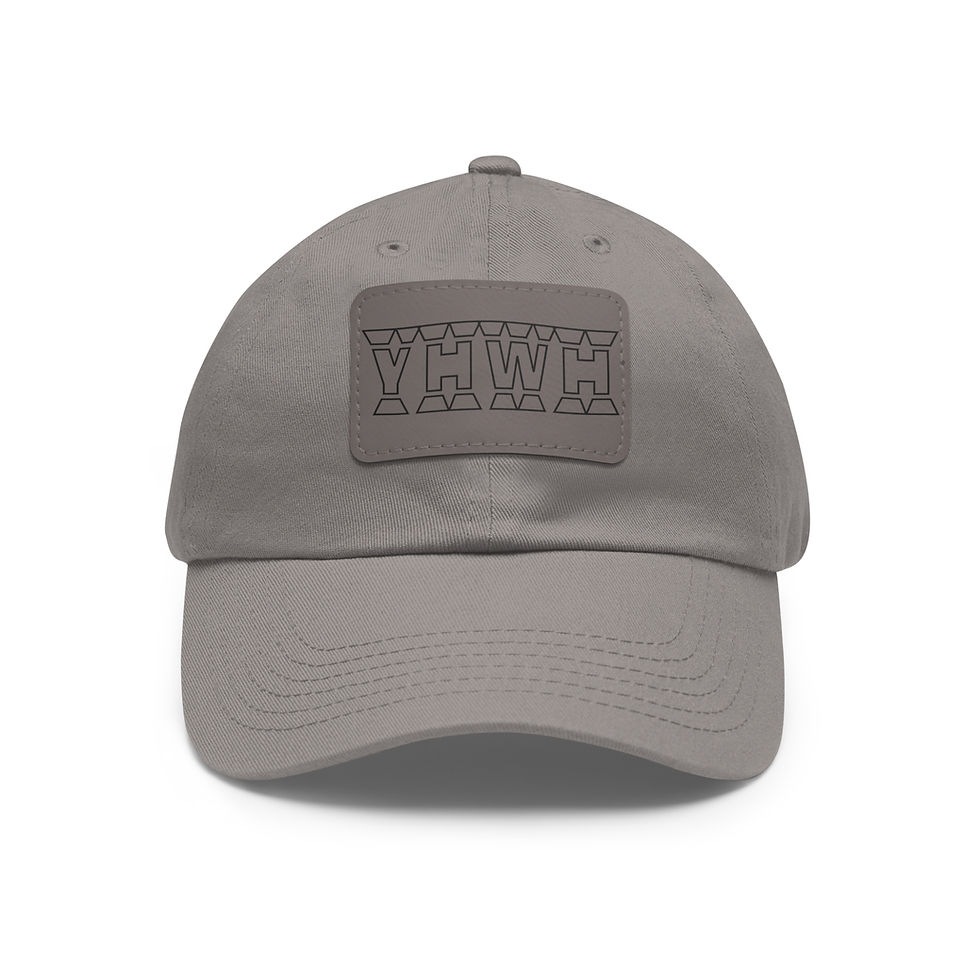 Thumbnail: Dad Hat with Leather Patch - YHWH Design