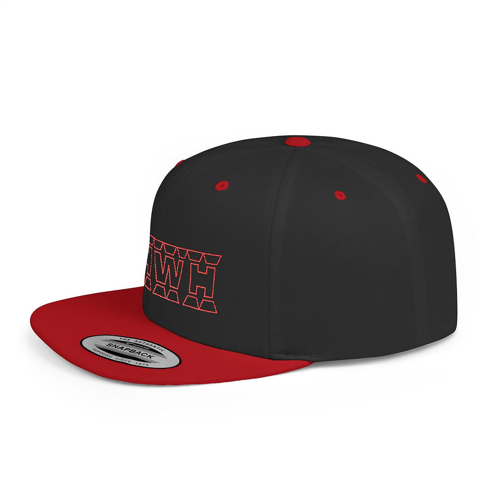 Thumbnail: Stylish Flat Bill Snapback Hat with YHWH Design, 