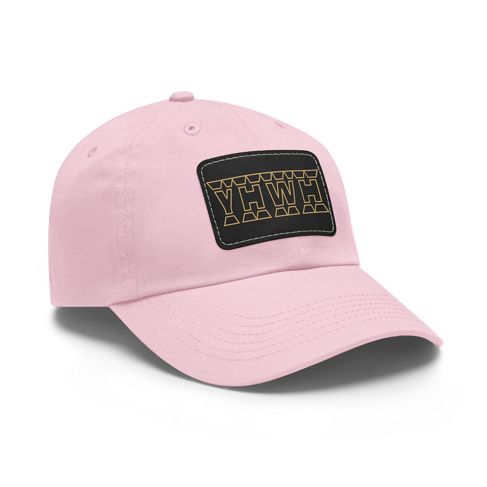Thumbnail: Dad Hat with Leather Patch - YHWH Design