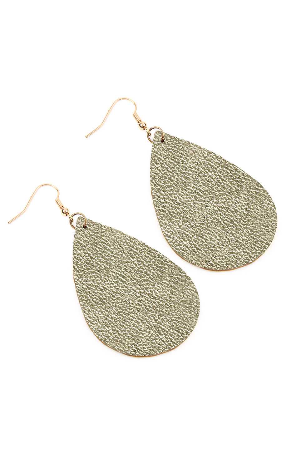 Thumbnail: Teardrop Leather Earrings