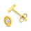 Thumbnail: 10K Gold-Plated .925 Silver 1/10 Cttw Diamond Studs – Various Shapes
