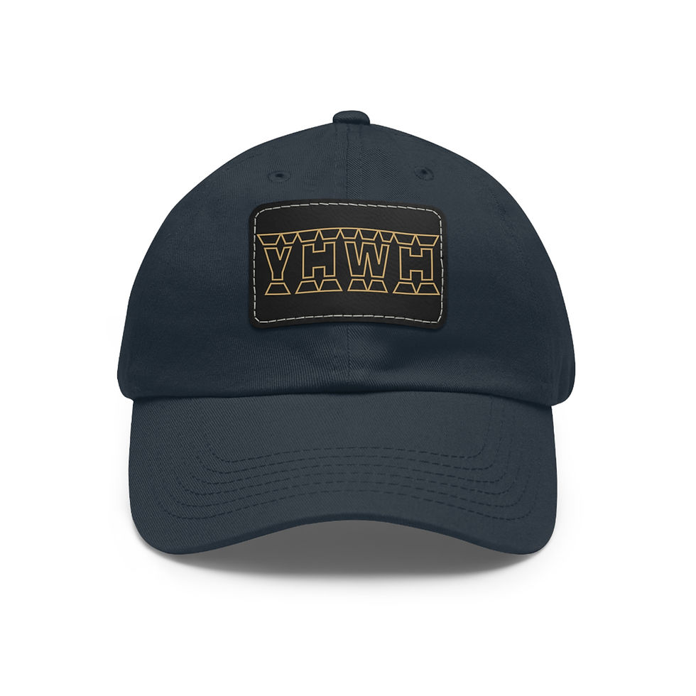 Thumbnail: Dad Hat with Leather Patch - YHWH Design