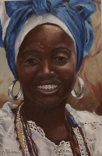 Bahiana, Brasil, 2018. Óleo sobre papel. 50 x 35 cm