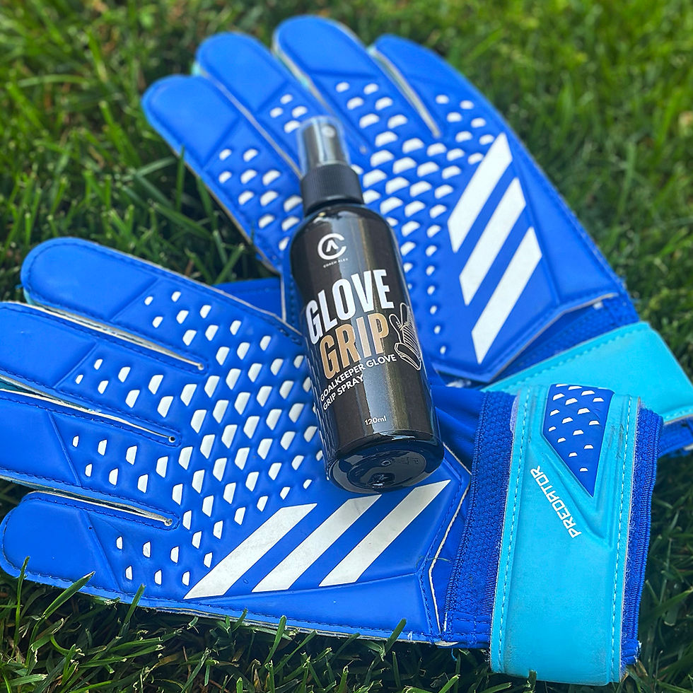 Professional goalkeeper glove grip spray improving ball control and handling
