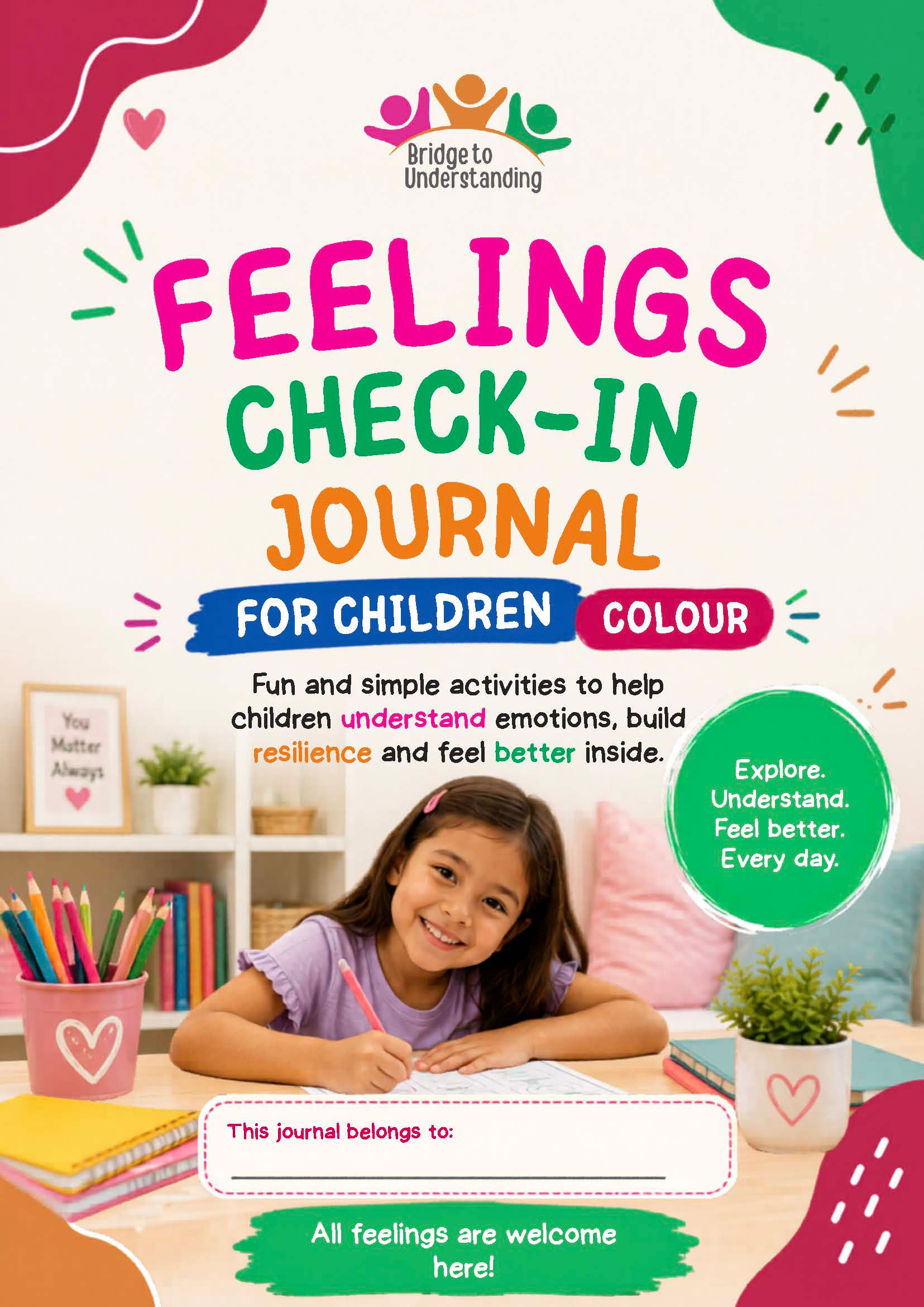 Feelings Check-In Journal for Children: Printable Kids’ Emotions, Feelings Chart