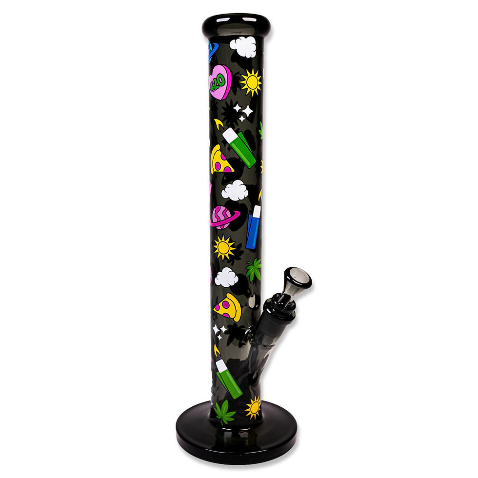 FIRE-FLOW™ X Black Leaf Bong 420 PATTERN