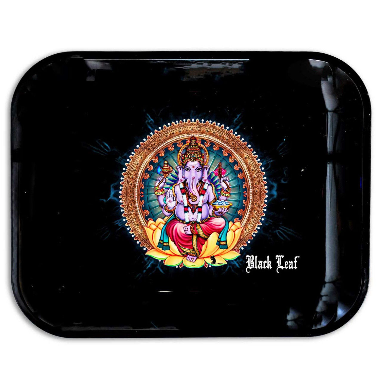 Black Leaf Rolling Tray Ganesha L