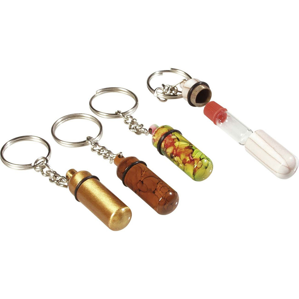 Schlüsselanhänger mit Fläschchen