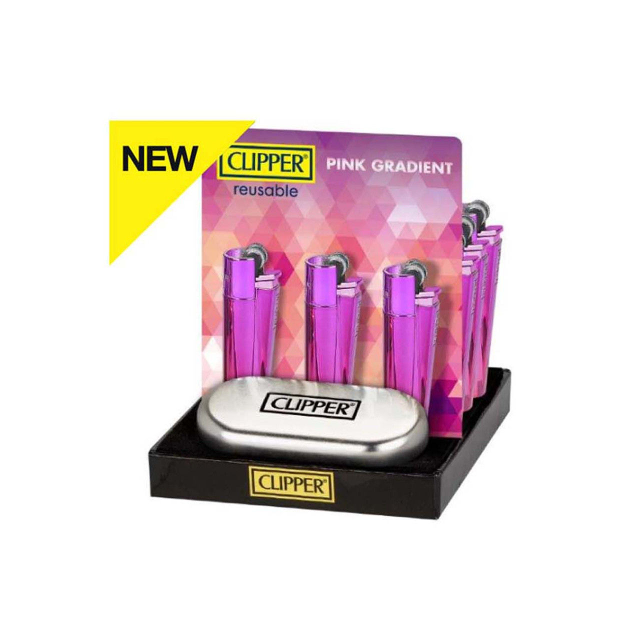 metal by CLIPPER Metallfeuerzeug PINK GRADIENT