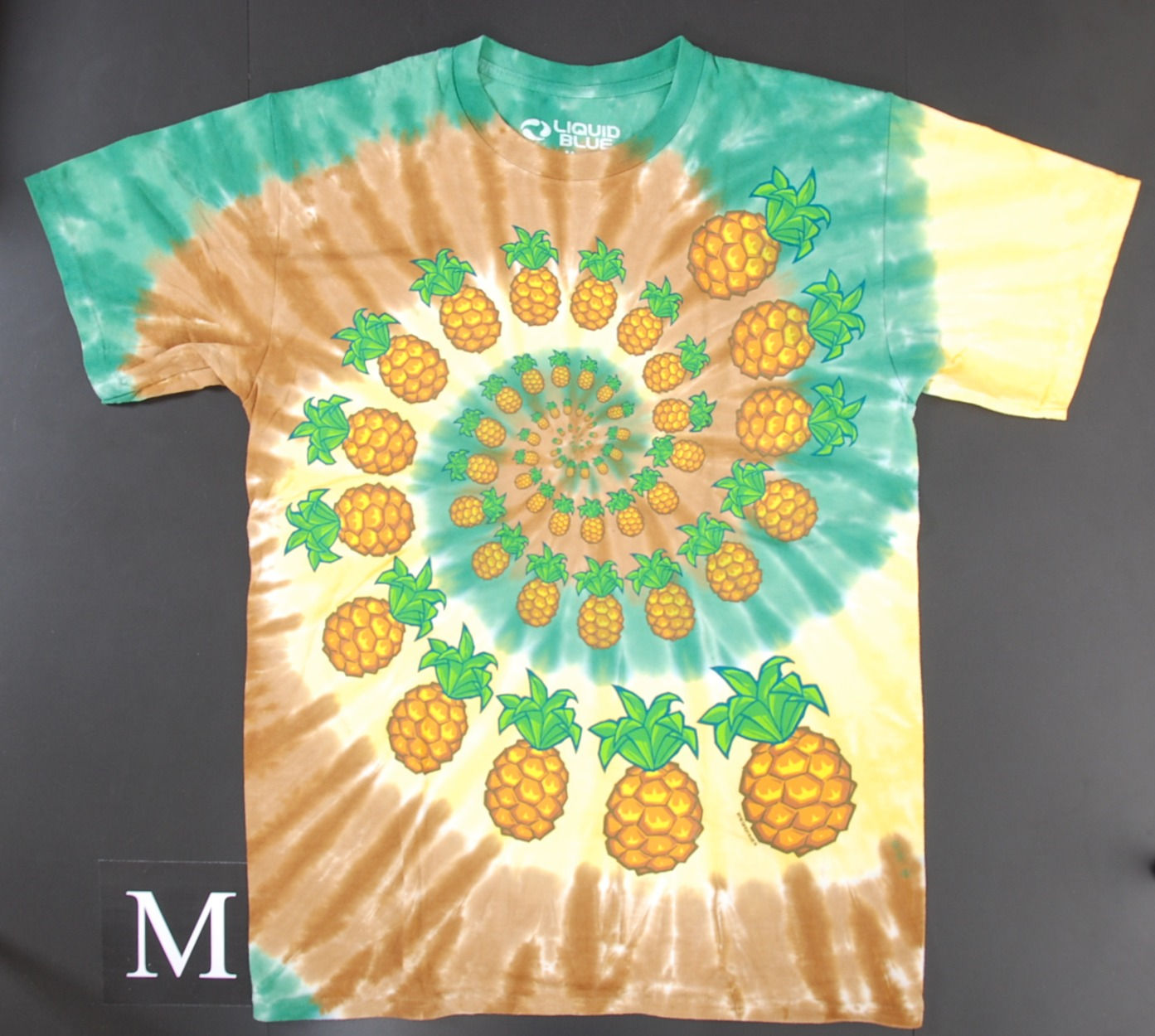 Ananas Tie-Dye T-Shirt – Spiral Motiv