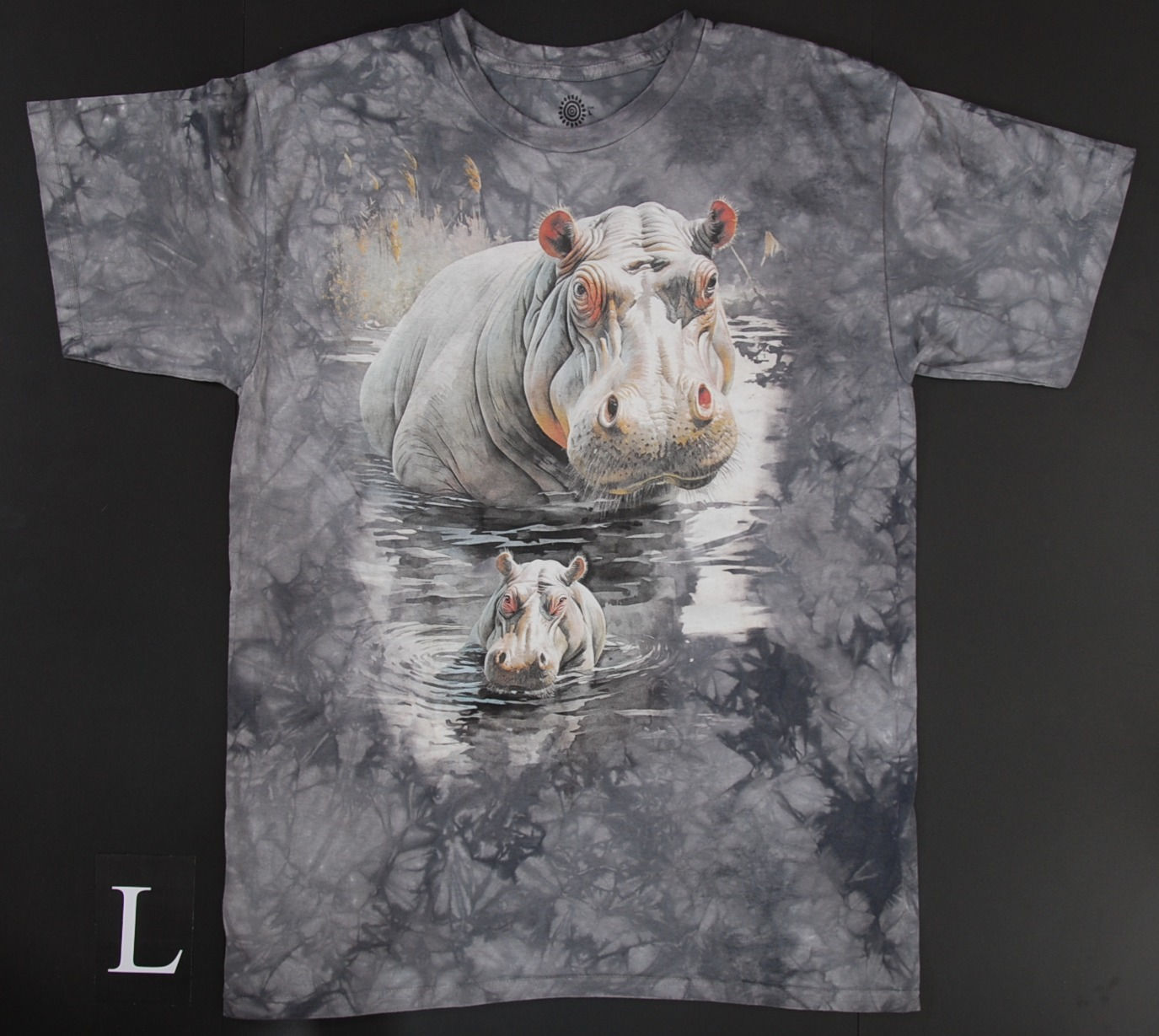 Nilpferd T-Shirt – Graues Hippo Motiv
