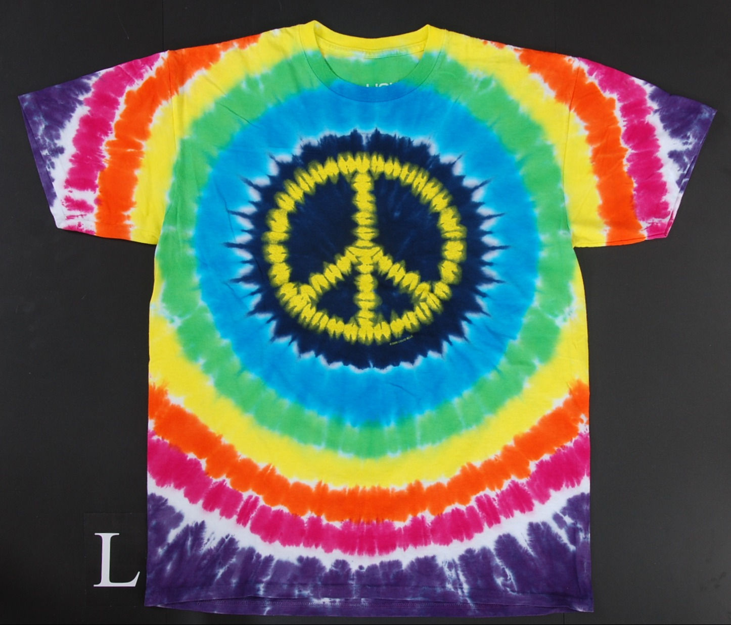 Peace Tie-Dye T-Shirt – Regenbogen Peace Motiv
