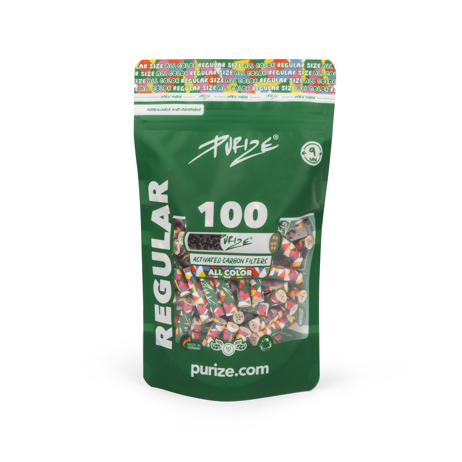 Purize 9mm 100 Stck Allcolor