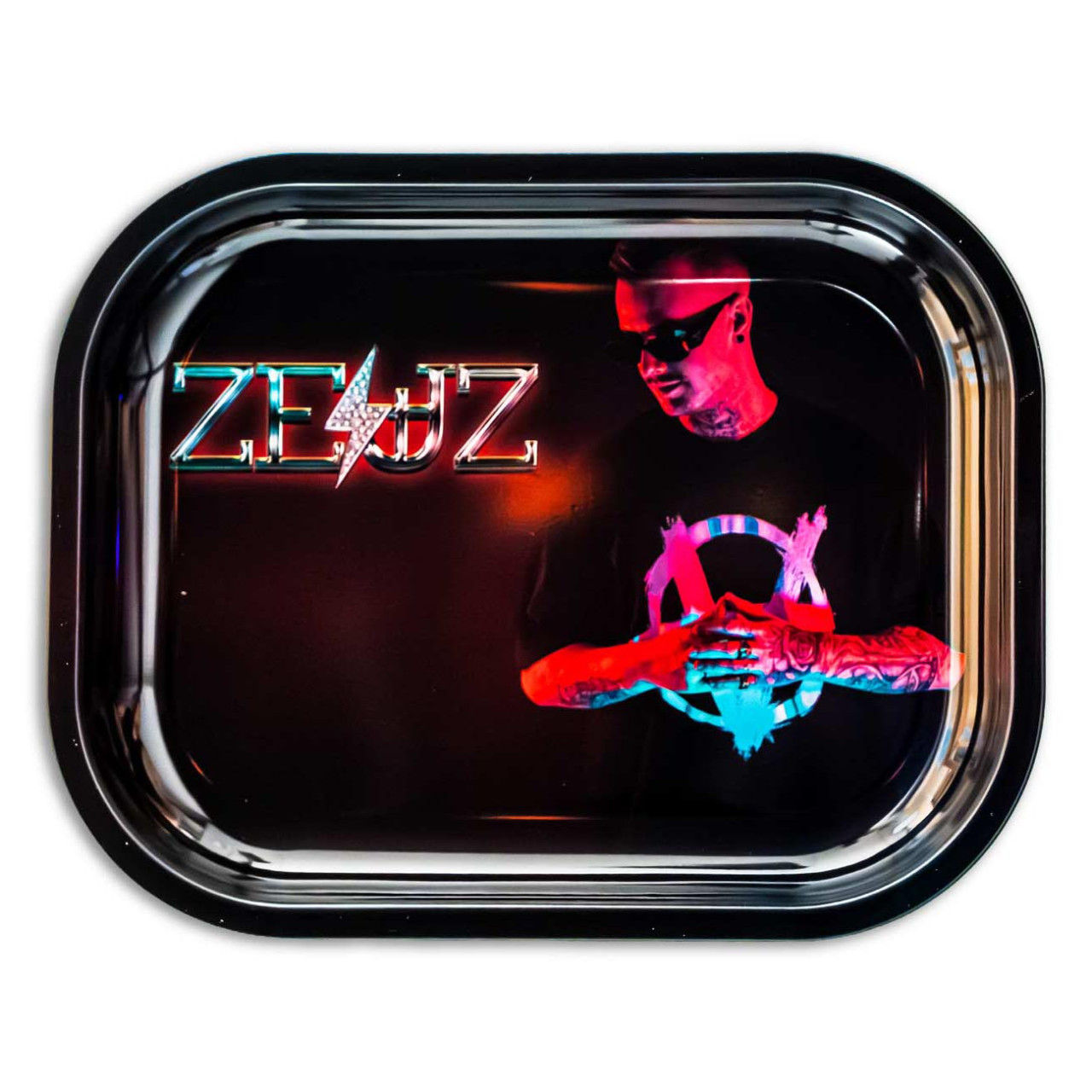 Black Leaf Rolling Tray ZEUZ S