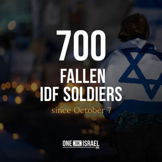 10월7일 이후 700명의 군인이 전사했습니다