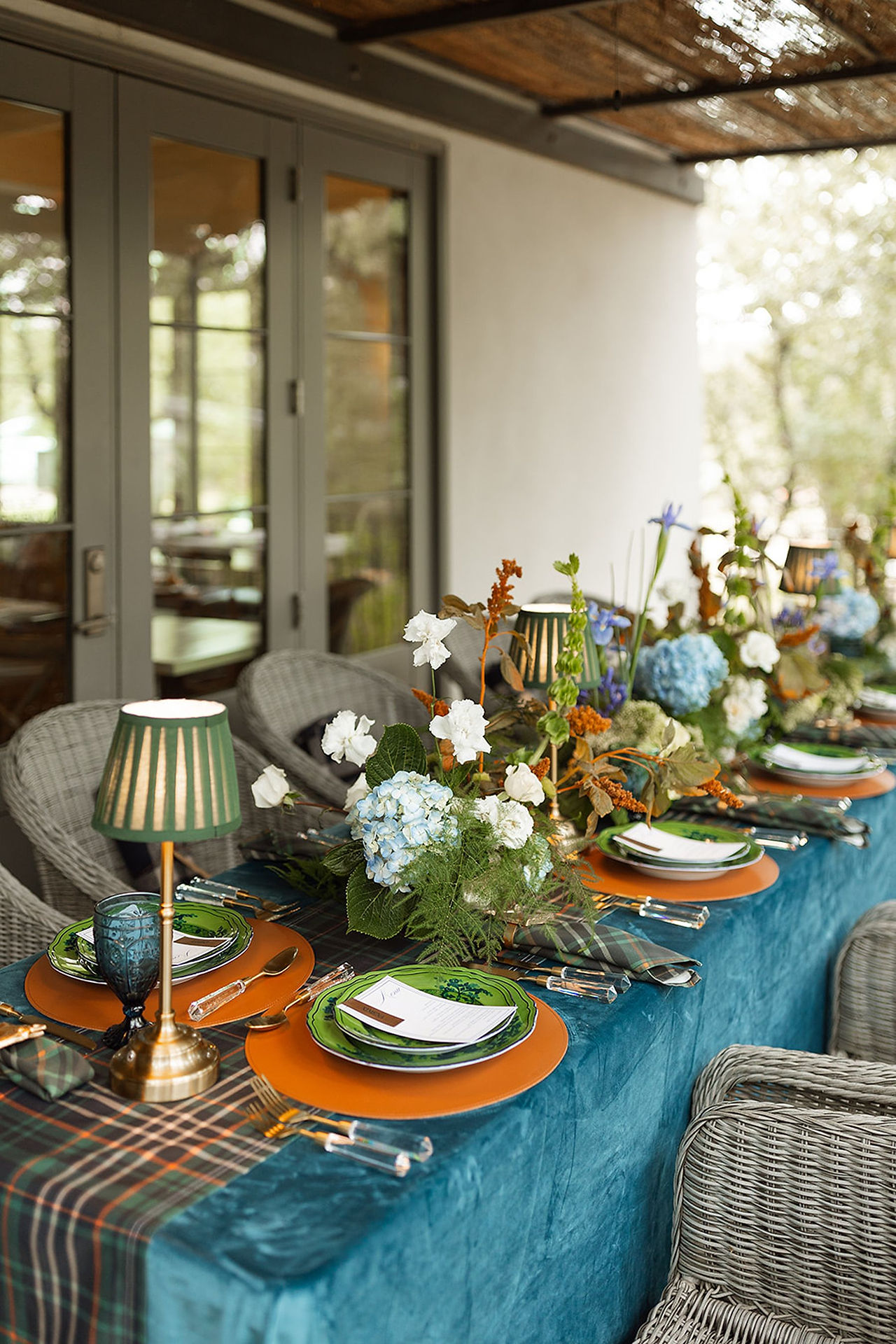 Winter vibes table setting at baby shower celebration