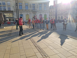 Début d'année, place de la République au Mans.