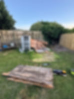 Before property clearance showing removal of unwanted furniture, rubbish and bulky waste from a UK h