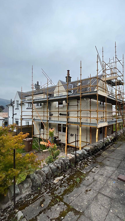 domestic scaffolding project completed in Edingburgh