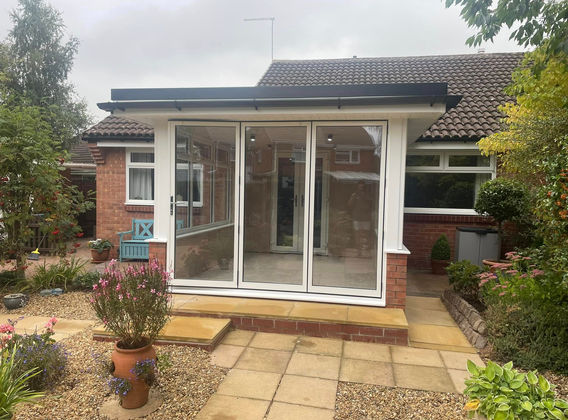 conservatory with rubber roof