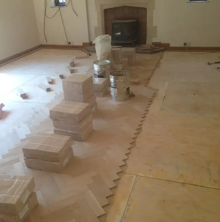 before wooden floor installation