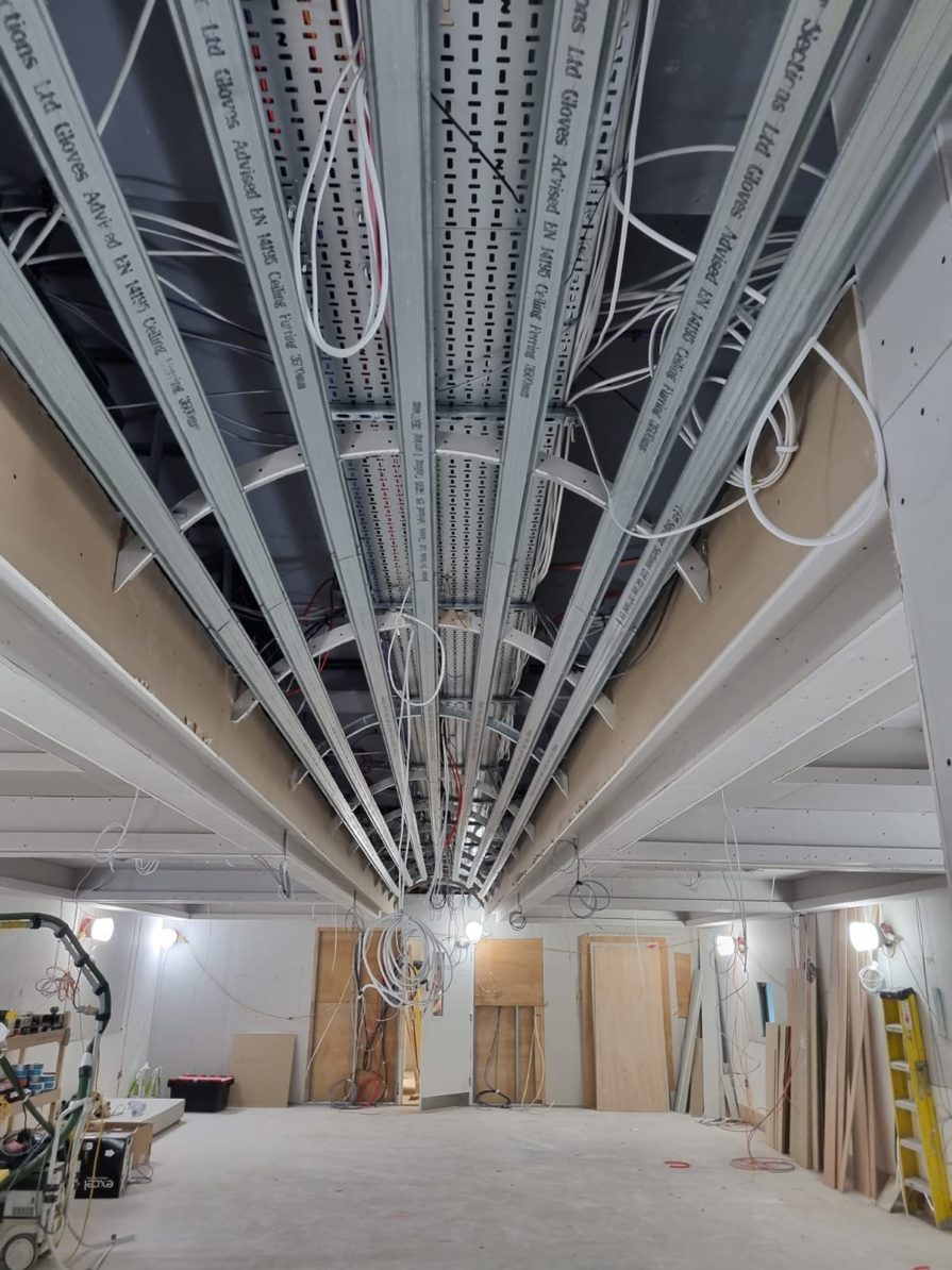 before ceiling and design work at the Juru restaurant, close image of ceiling